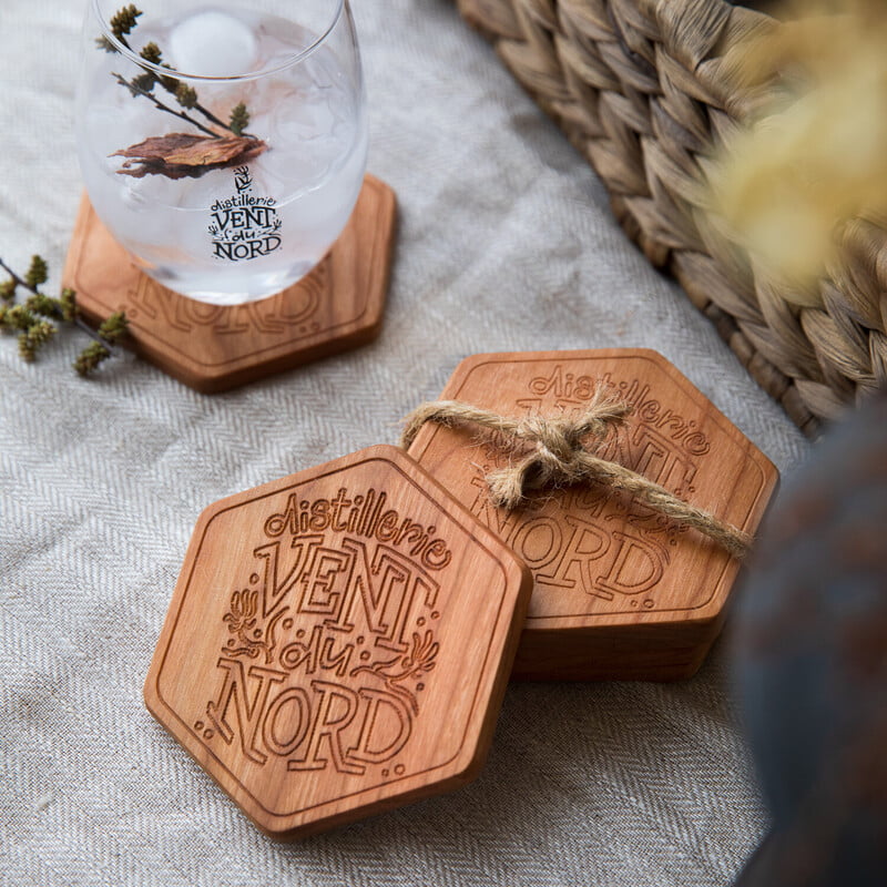 Sous-verres en bois